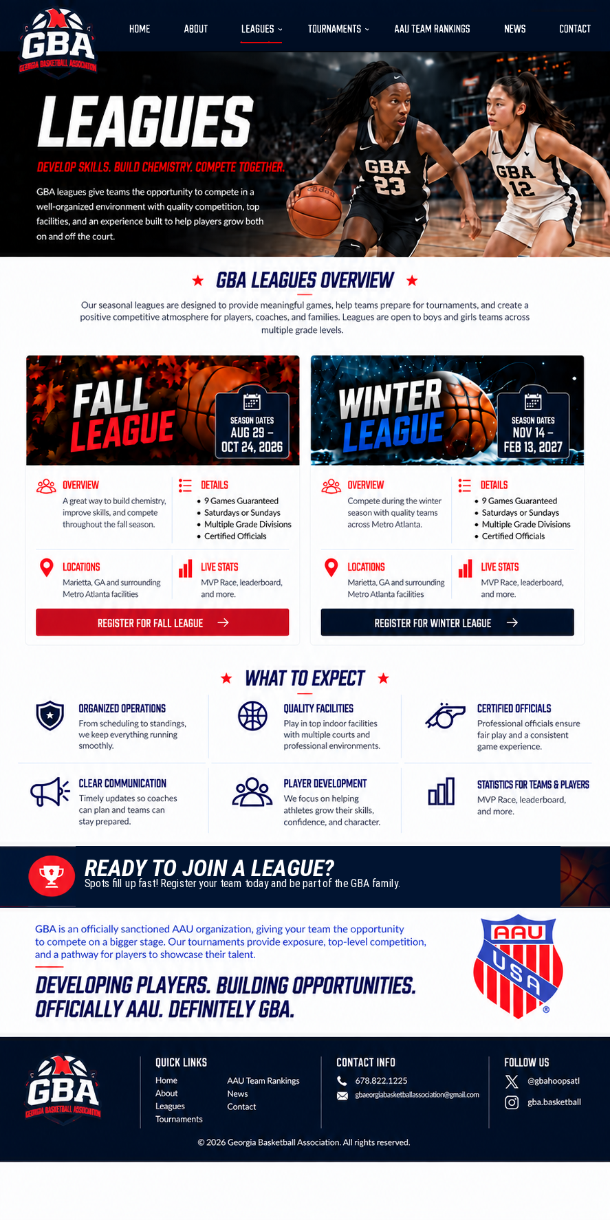 GBA Leagues design